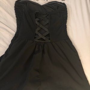Black strapless romper from Windsor.